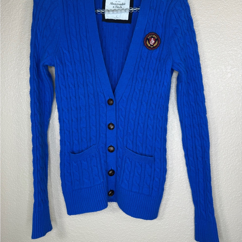 Abercrombie & Fitch Women's‎ Bright Blue Cardigan